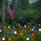 4th of July Decorations, 6 Pack Solar Firefly Lights Outdoor, 36 LED Waterproof Patriotic Decor Garden Lights with 2 Modes for Independence Day National Day Yard Path Decorations (Red White and Blue)